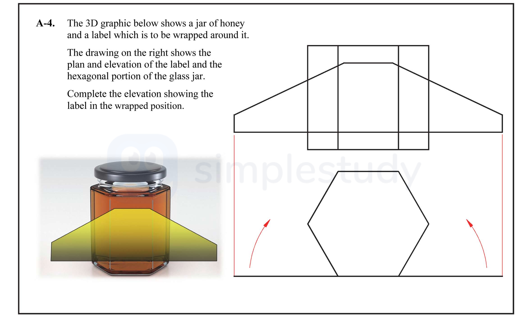 The-3D-graphic-below-shows-a-jar-of-honey-and-a-label-which-is-to-be-wrapped-around-it-Leaving Cert DCG-Question A-4-2012.png