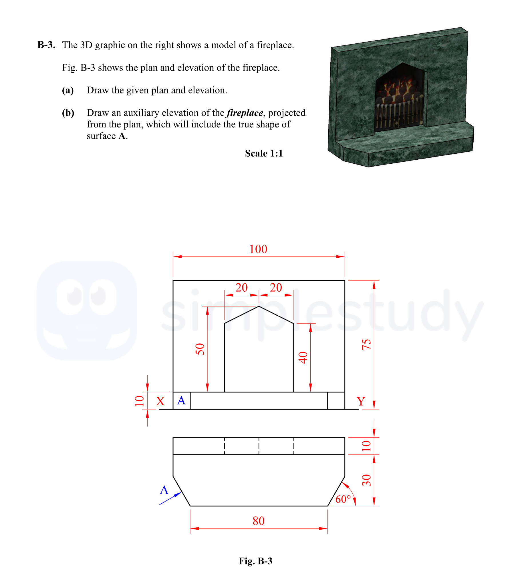 The-3D-graphic-on-the-right-shows-a-model-of-a-fireplace-Leaving Cert DCG-Question B-3-2011.png