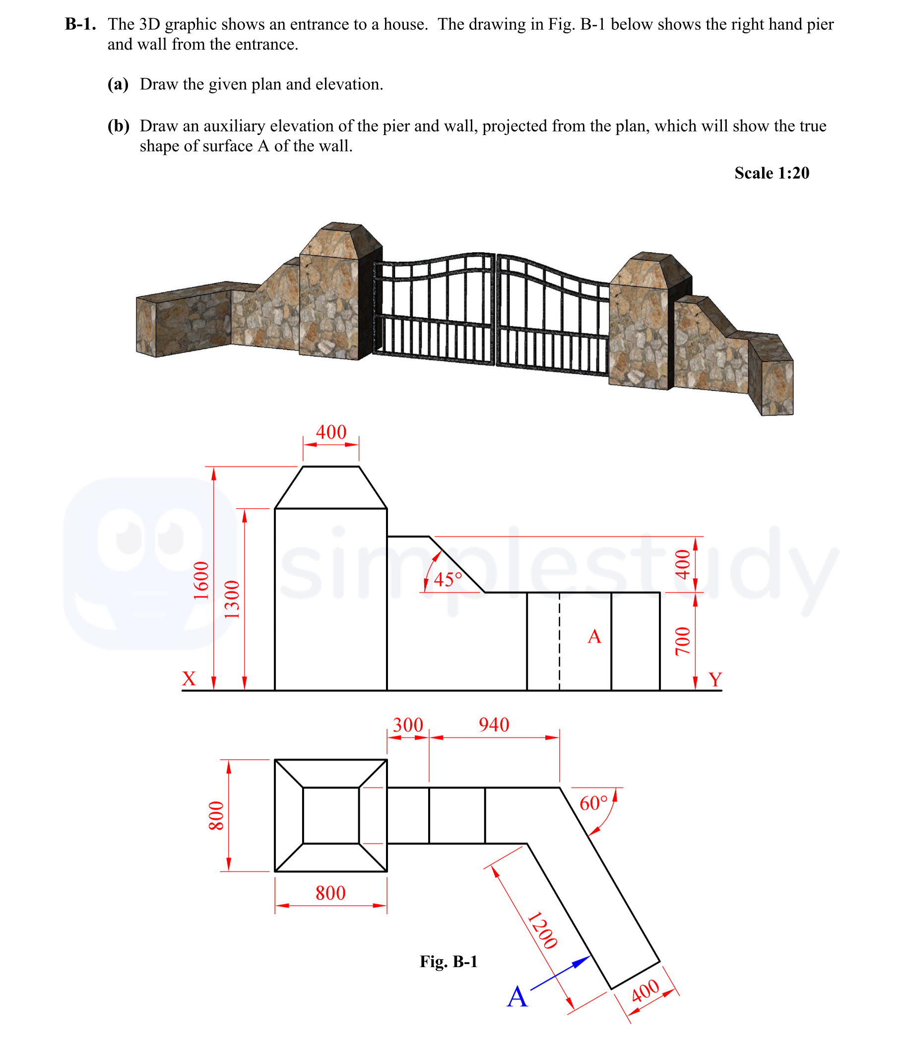 The-3D-graphic-shows-an-entrance-to-a-house-Leaving Cert DCG-Question B-1-2009.png
