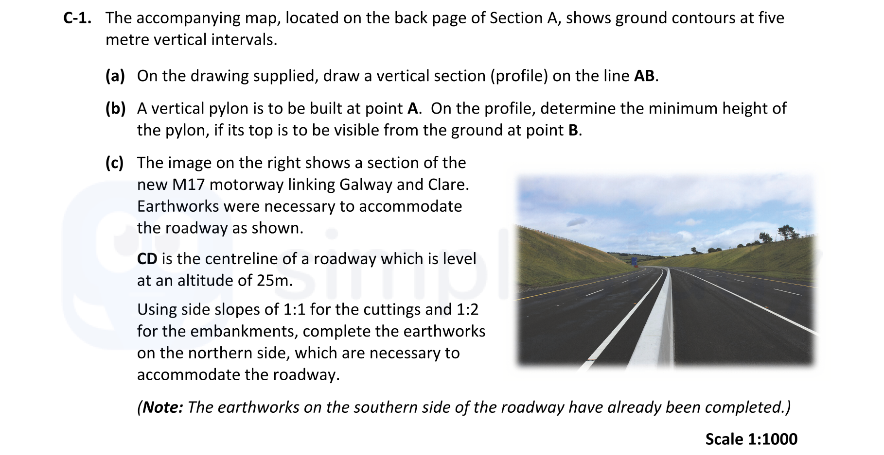 The-accompanying-map,-located-on-the-back-page-of-Section-A,-shows-ground-contours-at-five-metre-vertical-intervals-Leaving Cert DCG-Question C-1-2018.png