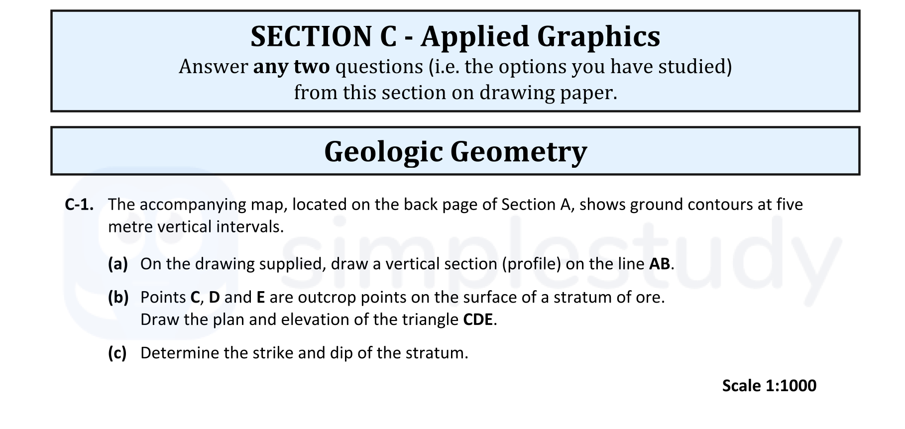 The-accompanying-map,-located-on-the-back-page-of-Section-A,-shows-ground-contours-at-five-metre-vertical-intervals-Leaving Cert DCG-Question C-1-2017.png