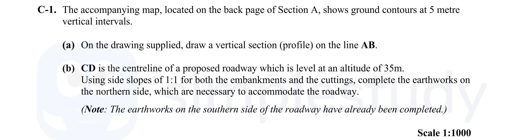 The-accompanying-map,-located-on-the-back-page-of-Section-A,-shows-ground-contours-at-5-metre-vertical-intervals-Leaving Cert DCG-Question C-1-2016.png