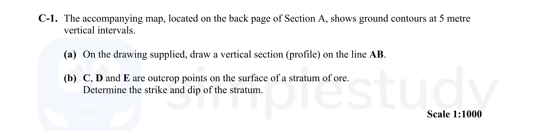 The-accompanying-map,-located-on-the-back-page-of-Section-A,-shows-ground-contours-at-5-metre-vertical-intervals-Leaving Cert DCG-Question C-1-2014.png
