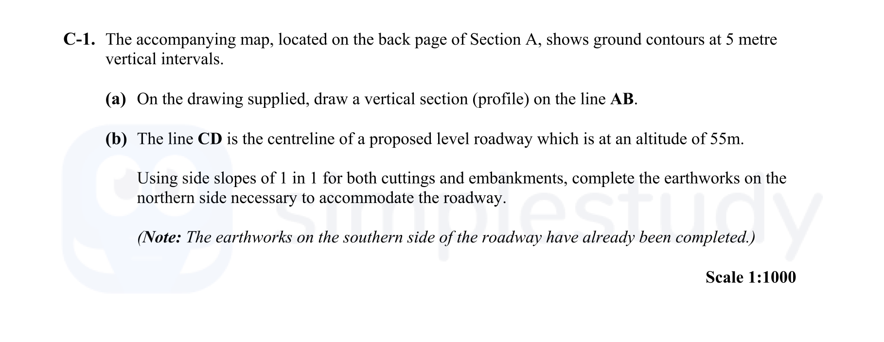 The-accompanying-map,-located-on-the-back-page-of-Section-A,-shows-ground-contours-at-5-metre-vertical-intervals-Leaving Cert DCG-Question C-1-2013.png