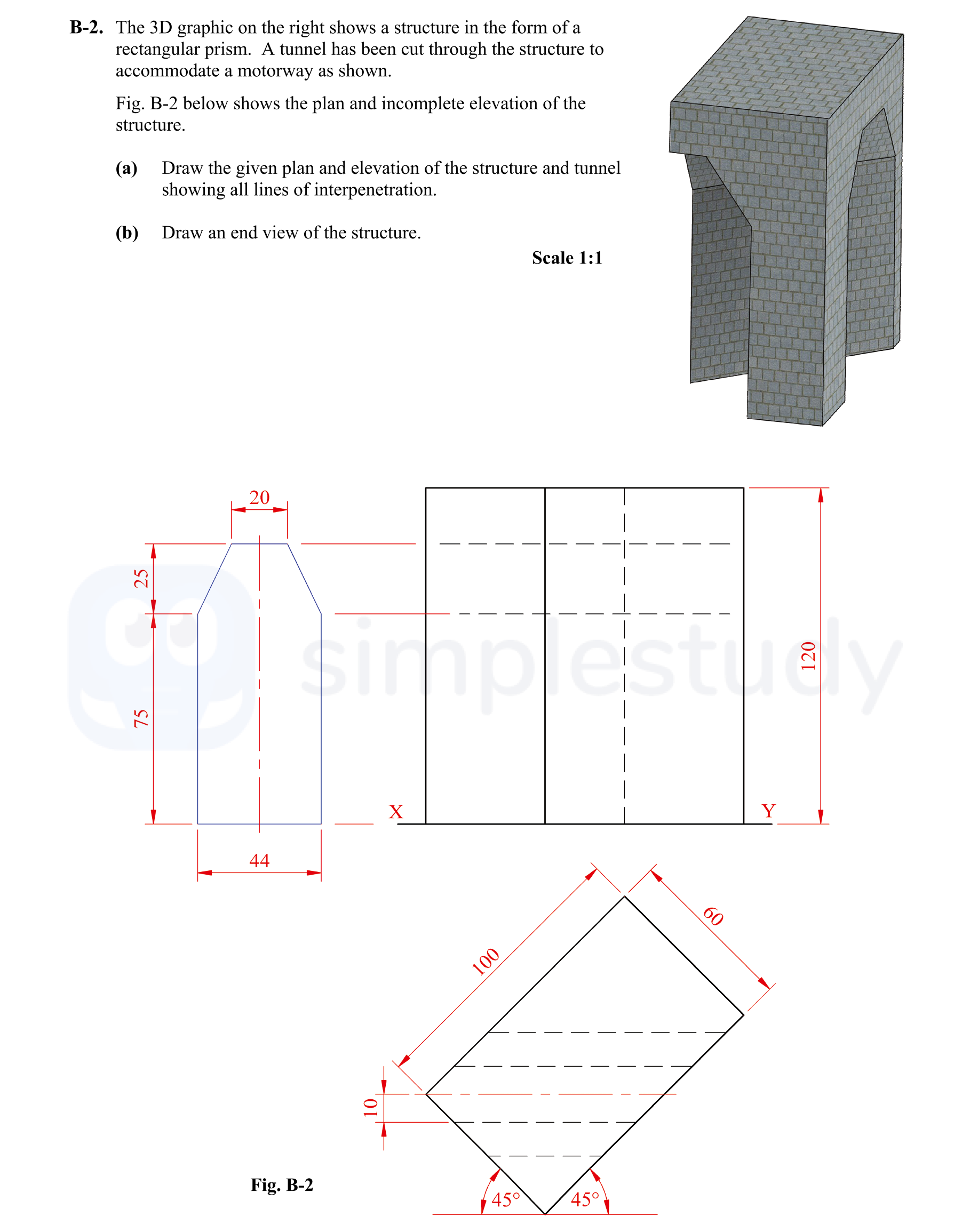 The-3D-graphic-on-the-right-shows-a-structure-in-the-form-of-a-rectangular-prism-Leaving Cert DCG-Question B-2-2014.png
