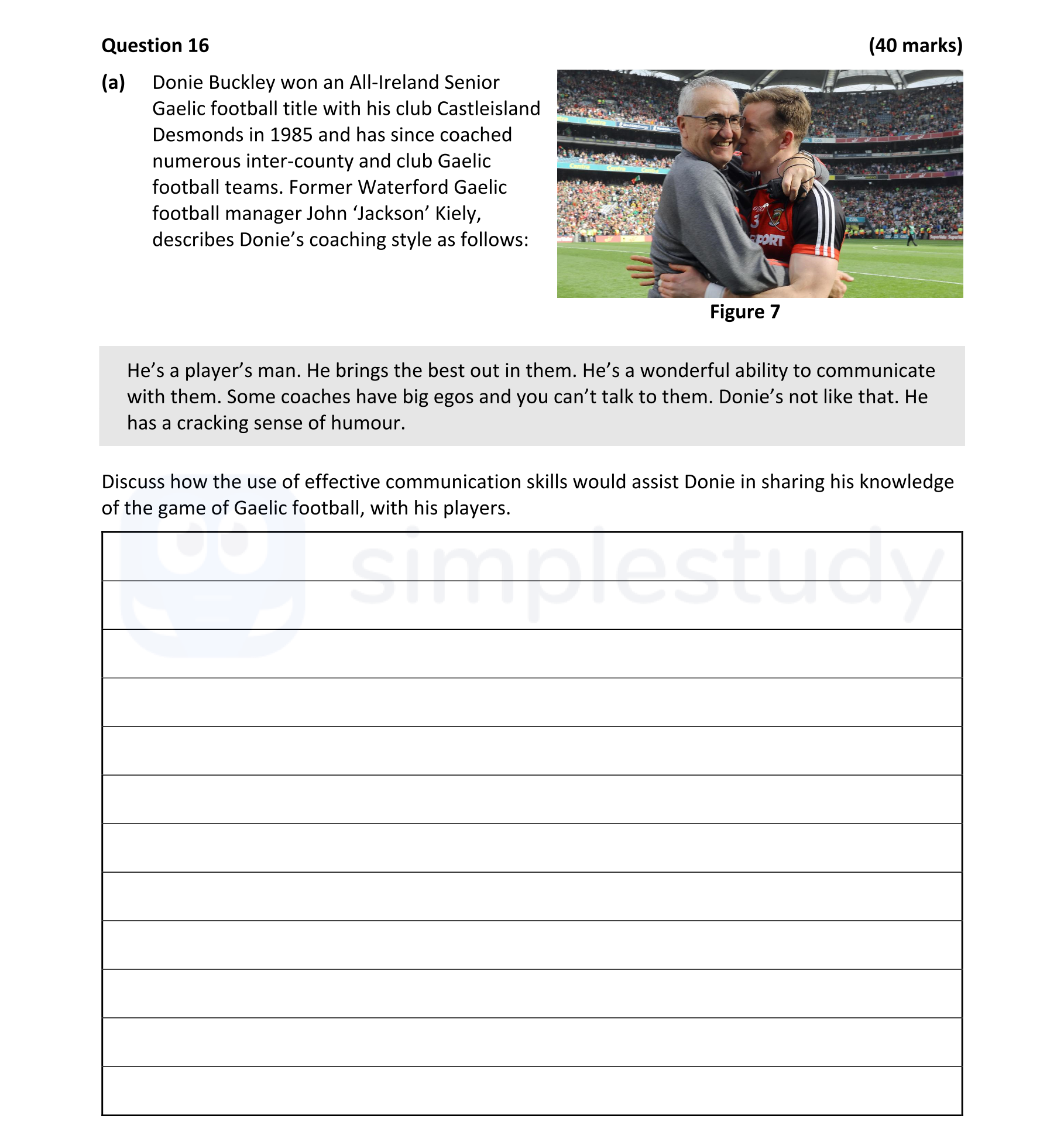 Donie-Buckley-won-an-All-Ireland-Senior-Gaelic-football-title-with-his-club-Castletown-Desmonds-in-1985-and-has-since-coached-numerous-inter-county-and-club-Gaelic-football-teams-Leaving Cert Physical Education-Question 16(a)-2021.png