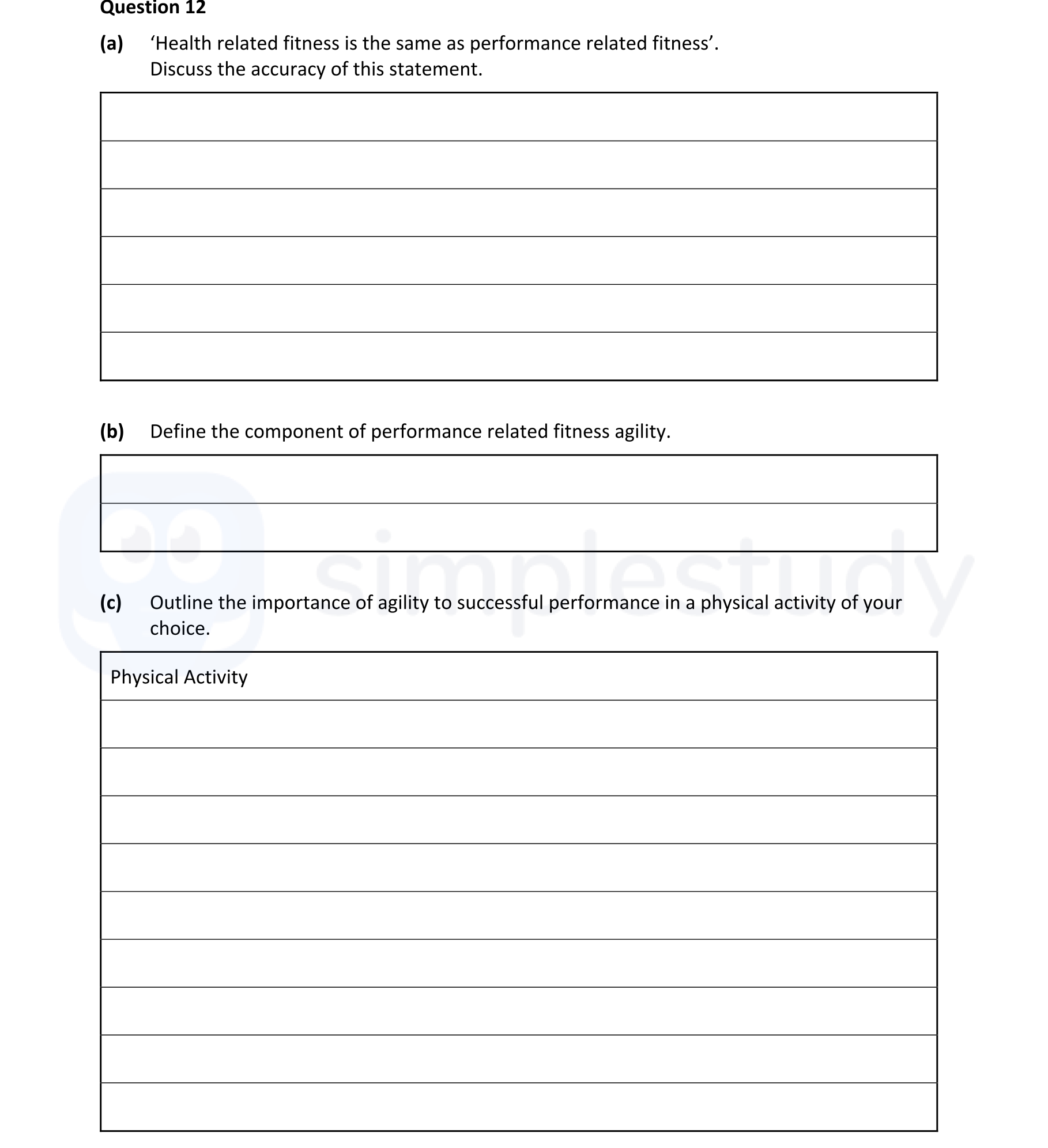'Health-related-fitness-is-the-same-as-performance-related-fitness'-Leaving Cert Physical Education-Question 12-2022.png