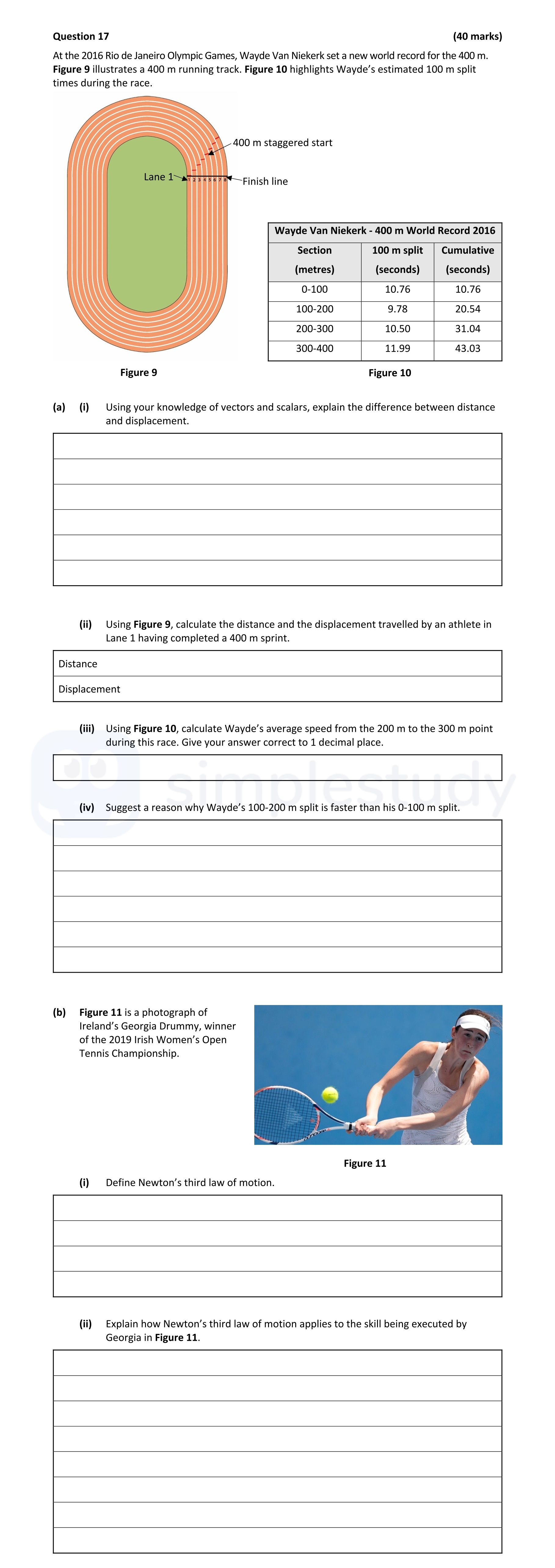 At-the-2016-Rio-de-Janeiro-Olympic-Games,-Wayde-Van-Niekerk-set-a-new-world-record-for-the-400-m-Leaving Cert Physical Education-Question 17-2021.png