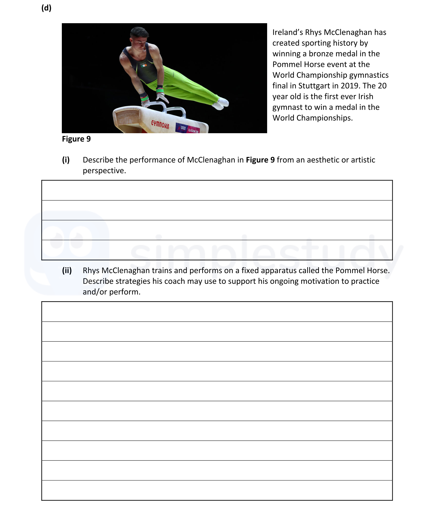 Ireland's-Rhys-McClenaghan-has-created-sporting-history-by-winning-a-bronze-medal-in-the-Pommel-Horse-event-at-the-World-Championship-gymnastics-final-in-Stuttgart-in-2019-Leaving Cert Physical Education-Question d-2020.png