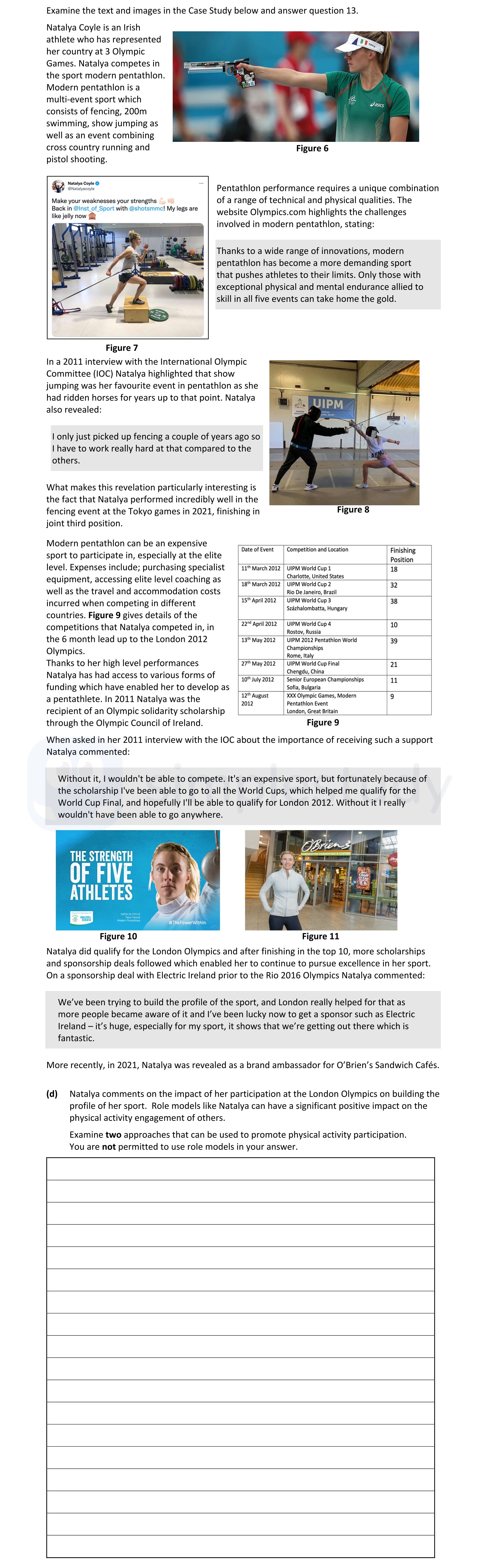 Natalya-comments-on-the-impact-of-her-participation-at-the-London-Olympics-on-building-the-profile-of-her-sport-Leaving Cert Physical Education-Question 13(d)-2022.png