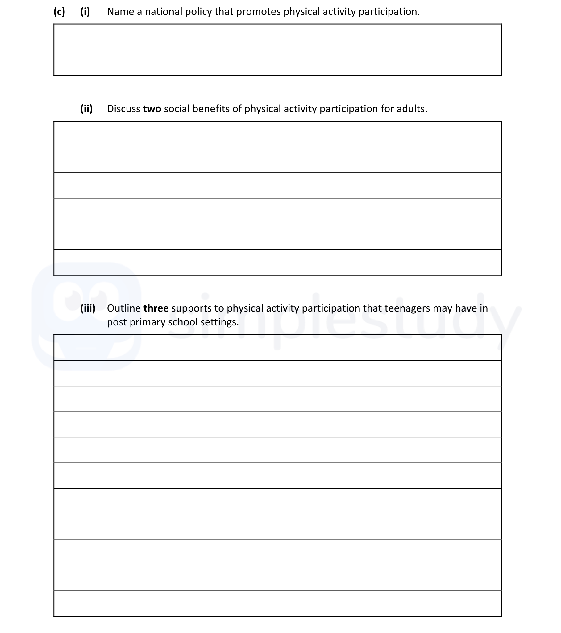 (i)-Name-a-national-policy-that-promotes-physical-activity-participation-Leaving Cert Physical Education-Question c-2022.png