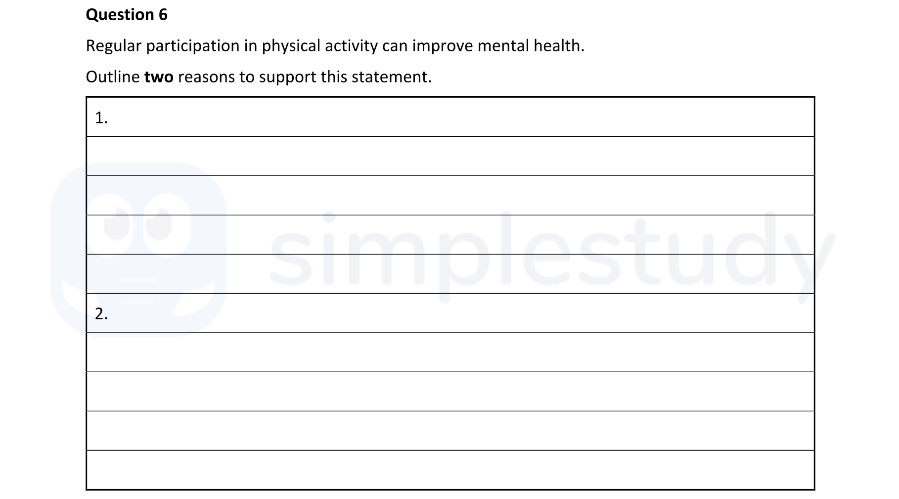 Regular-participation-in-physical-activity-can-improve-mental-health-Leaving Cert Physical Education-Question 6-2020.png