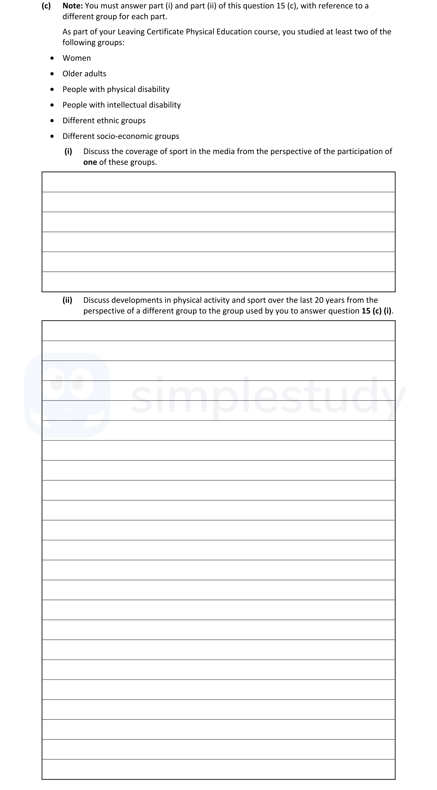Note:-You-must-answer-part-(i)-and-part-(ii)-of-this-question-15-(c),-with-reference-to-a-different-group-for-each-part-Leaving Cert Physical Education-Question 15 (c)-2020.png