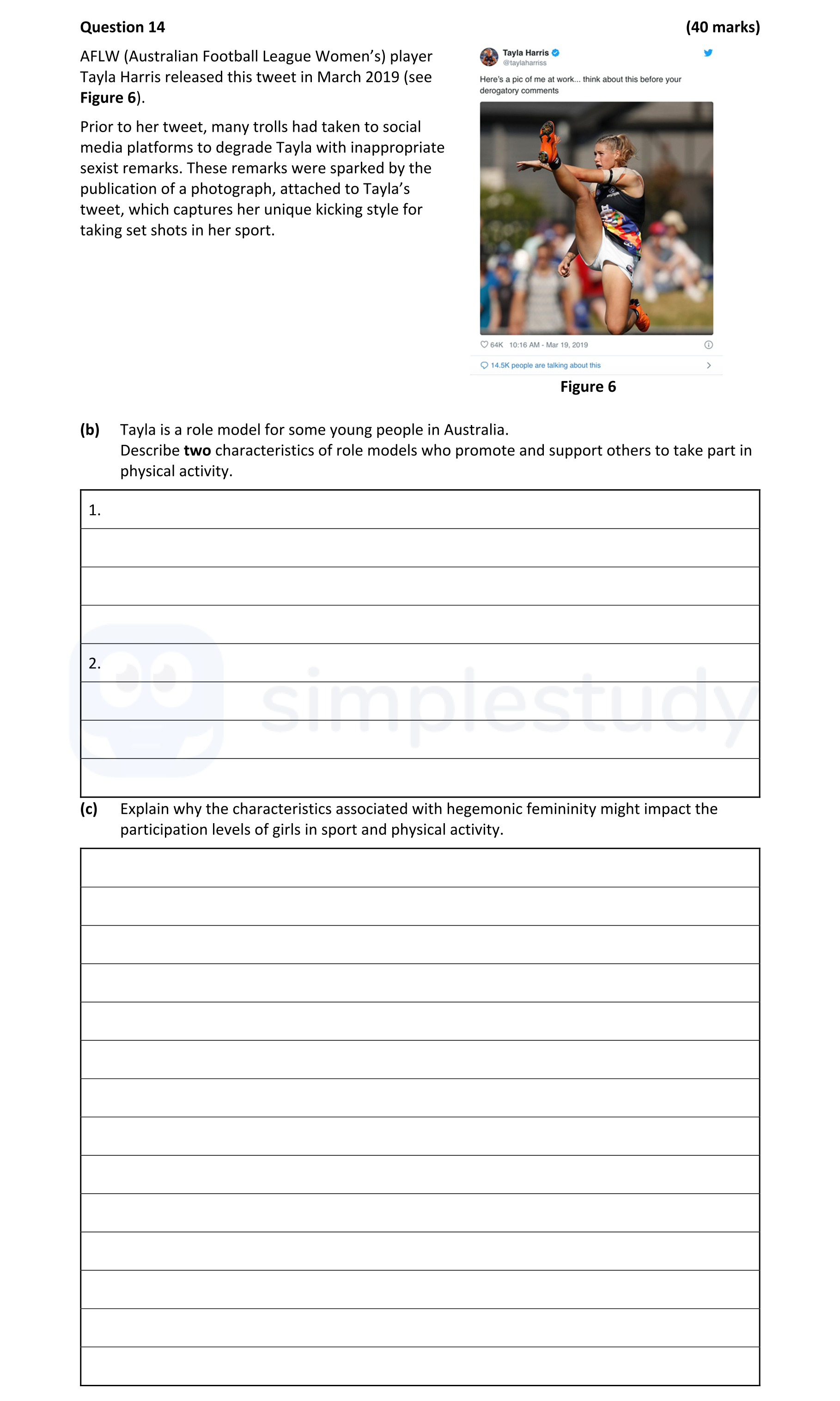 AFL-(Australian-Football-League-Women’s)-player-Tayla-Harris-released-this-tweet-in-March-2019-(see-Figure-6)-Leaving Cert Physical Education-Question 14-2021.png