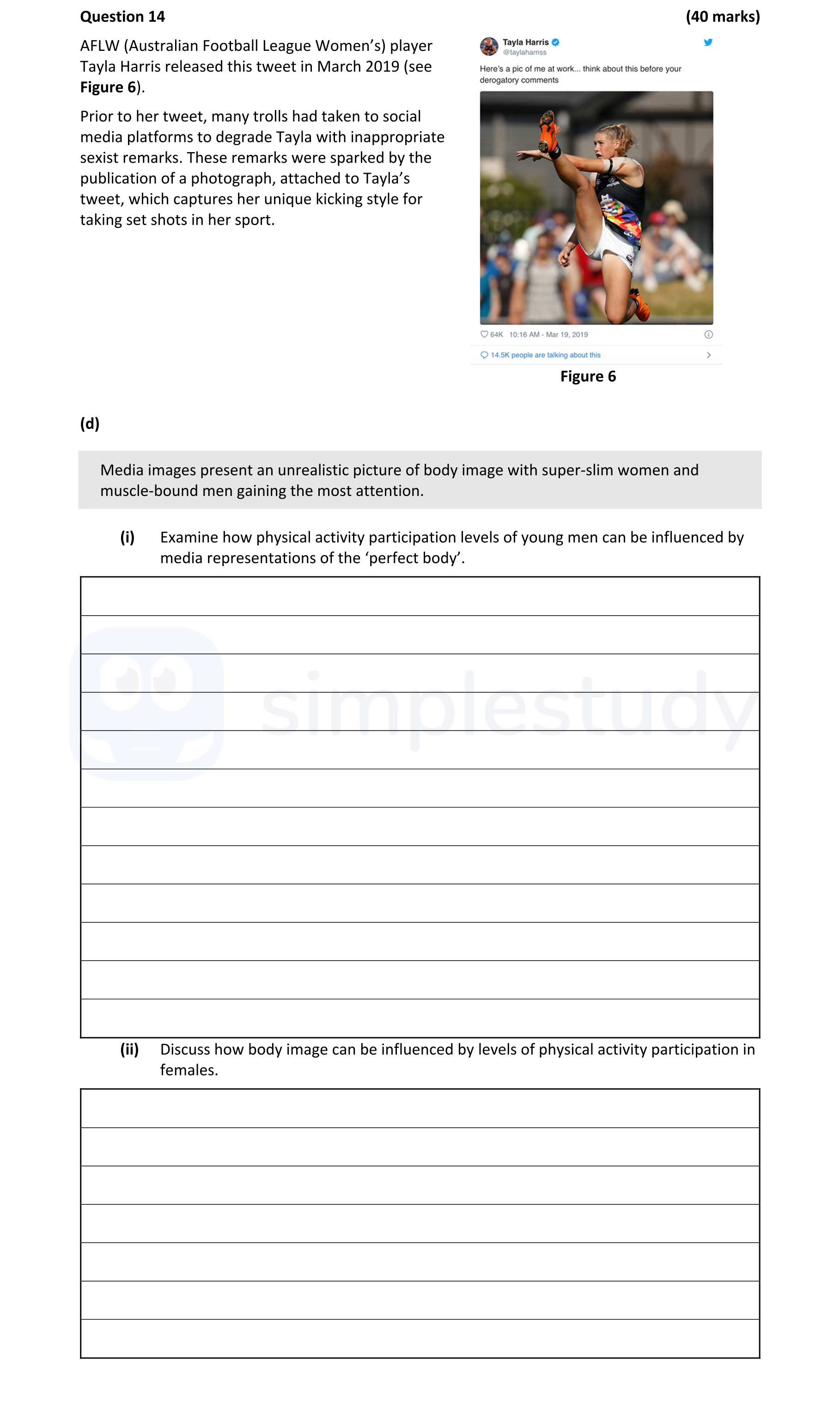 AFLW-(Australian-Football-League-Women’s)-player-Tayla-Harris-released-this-tweet-in-March-2019-(see-Figure-6)-Leaving Cert Physical Education-Question 14-2021.png