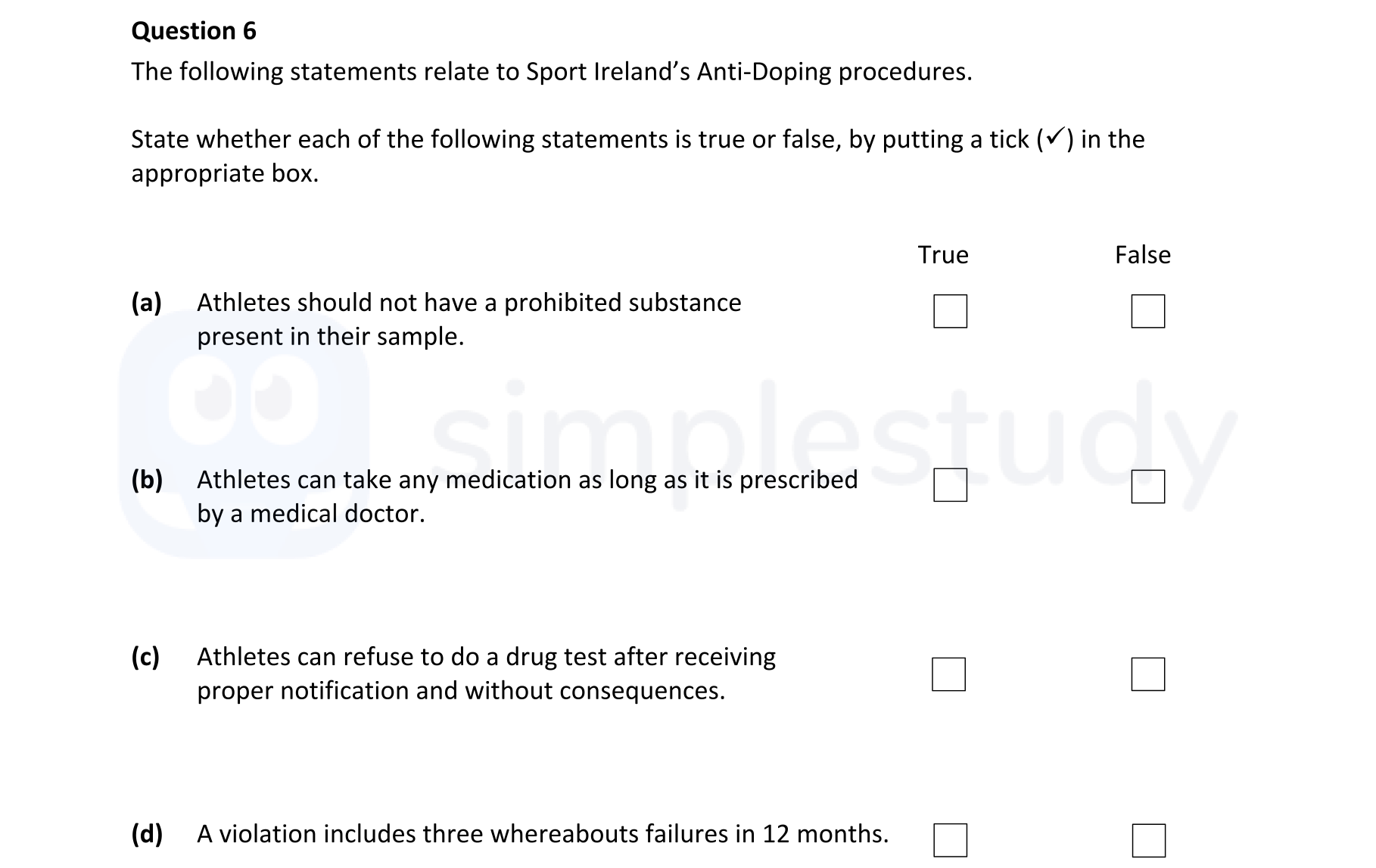 The-following-statements-relate-to-Sport-Ireland's-Anti-Doping-procedures-Leaving Cert Physical Education-Question 6-2022.png