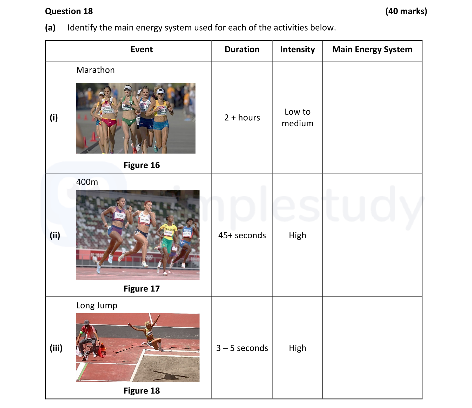 Identify-the-main-energy-system-used-for-each-of-the-activities-below-Leaving Cert Physical Education-Question 18-2022.png
