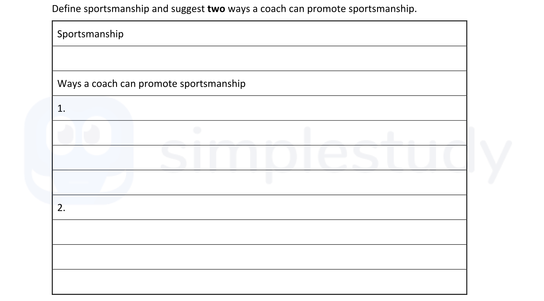 Define-sportsmanship-and-suggest-two-ways-a-coach-can-promote-sportsmanship-Leaving Cert Physical Education-Question 1-2020.png