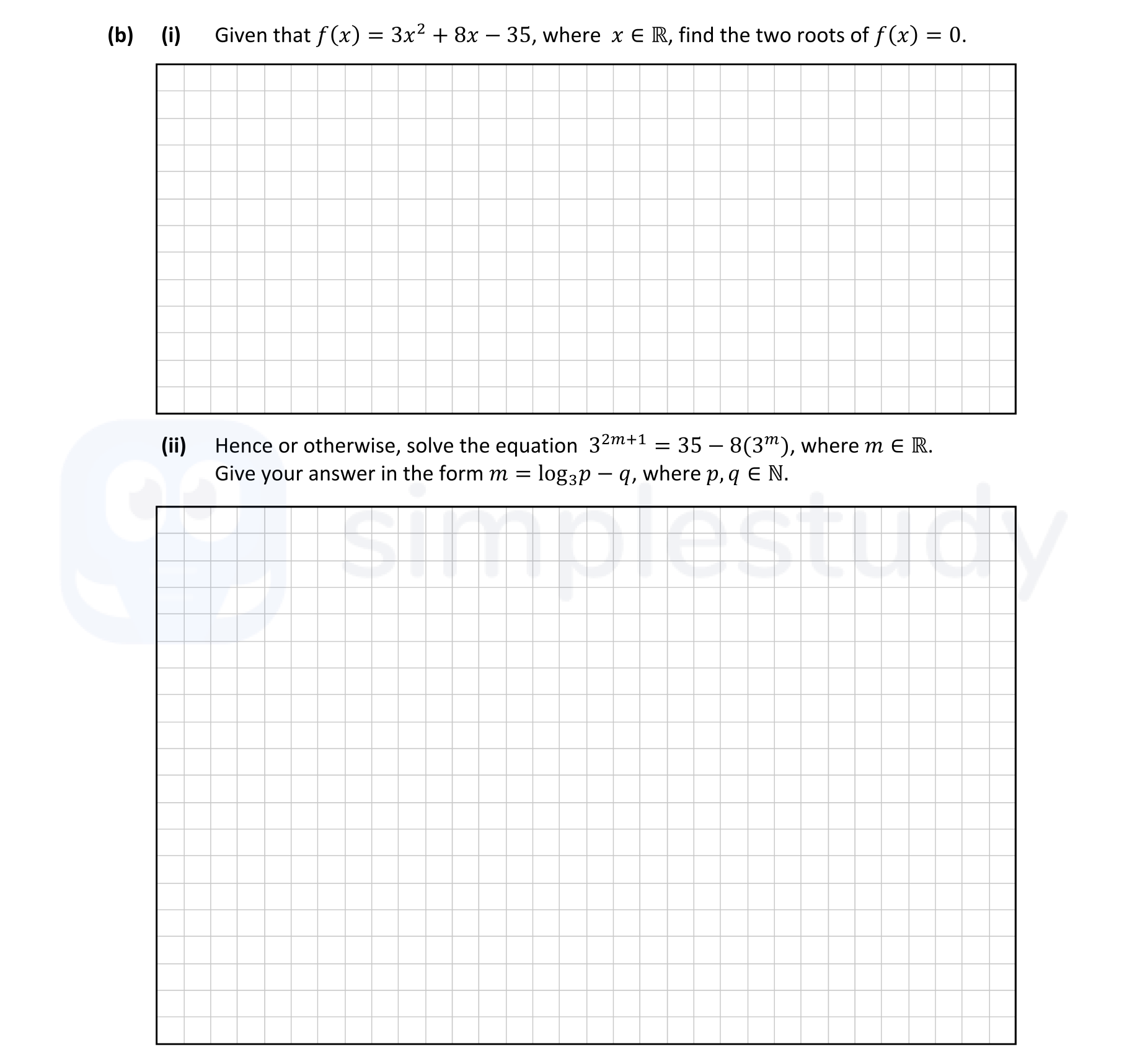 Given-that-$f(x)-=-3x^2-+-8x---35$,-where-$x-\in-\mathbb{R}$,-find-the-two-roots-of-$f(x)-=-0$-Leaving Cert Mathematics-Question b-2021.png