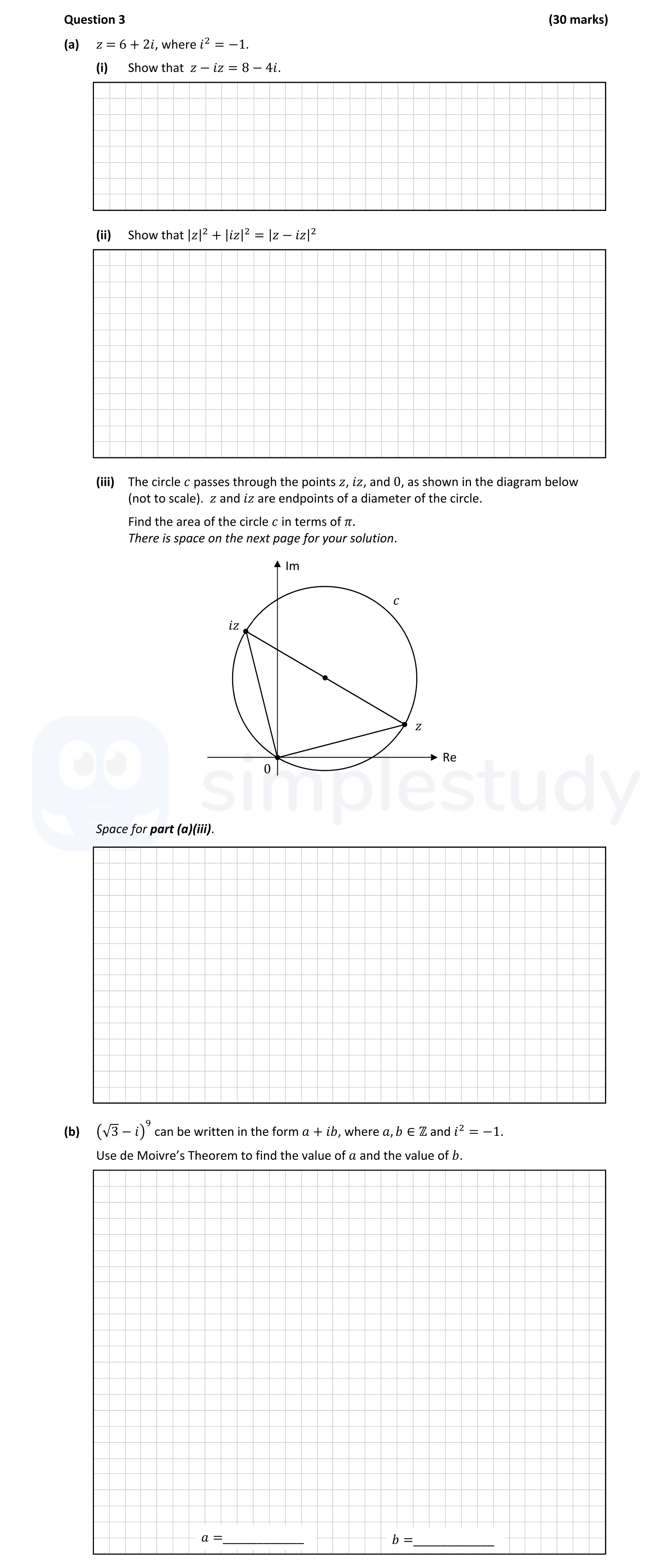 a)-z-=-6-+-2i,-where-i^2-=--1-Leaving Cert Mathematics-Question 3-2022.png