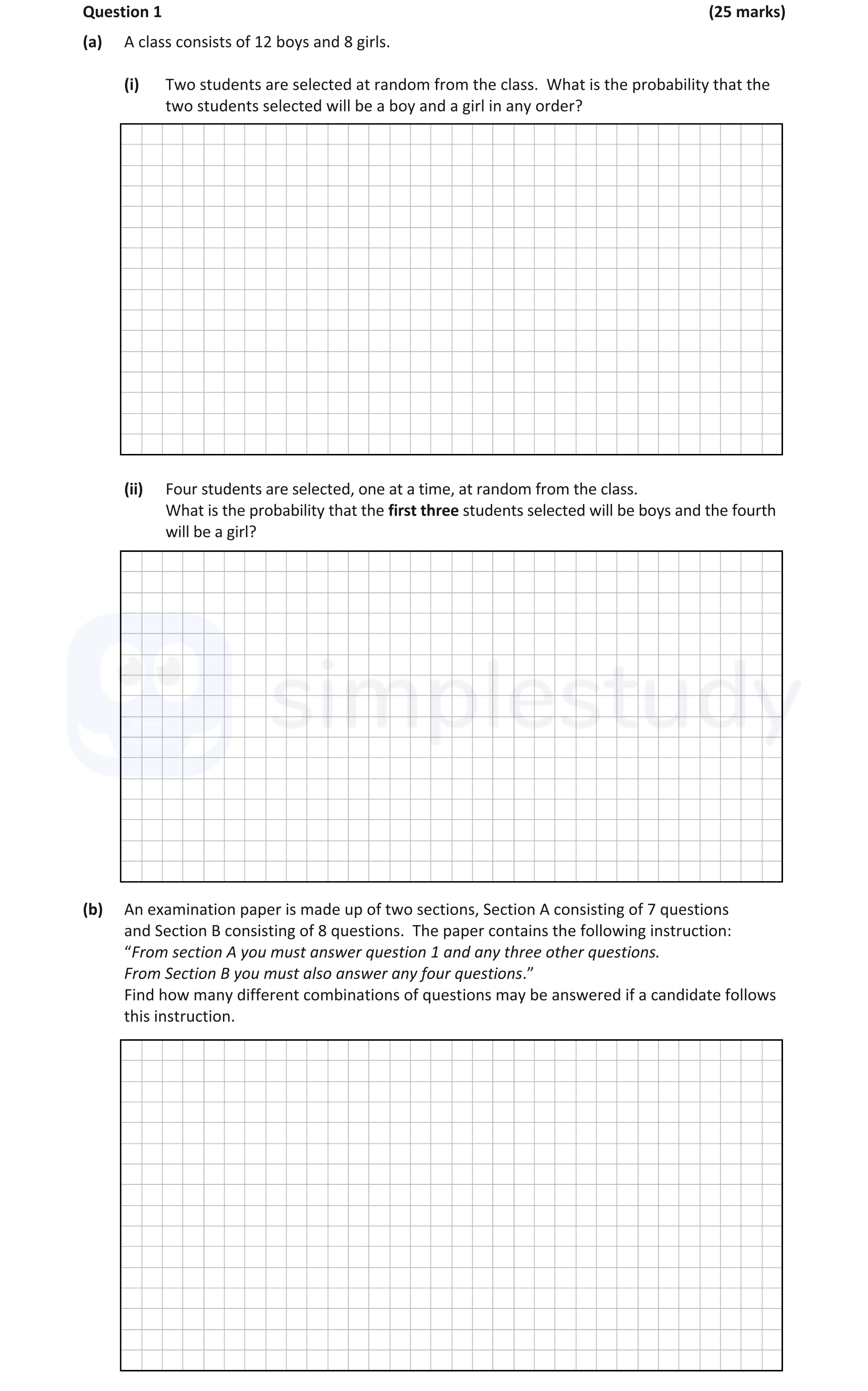 A-class-consists-of-12-boys-and-8-girls-Leaving Cert Mathematics-Question 1-2019.png