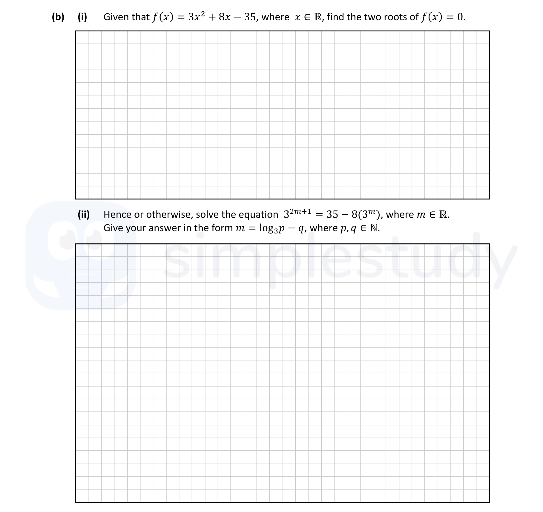 Given-that-$f(x)-=-3x^2-+-8x---35$,-where-$x-\in-\mathbb{R}$,-find-the-two-roots-of-$f(x)-=-0$-Leaving Cert Mathematics-Question b-2021.png