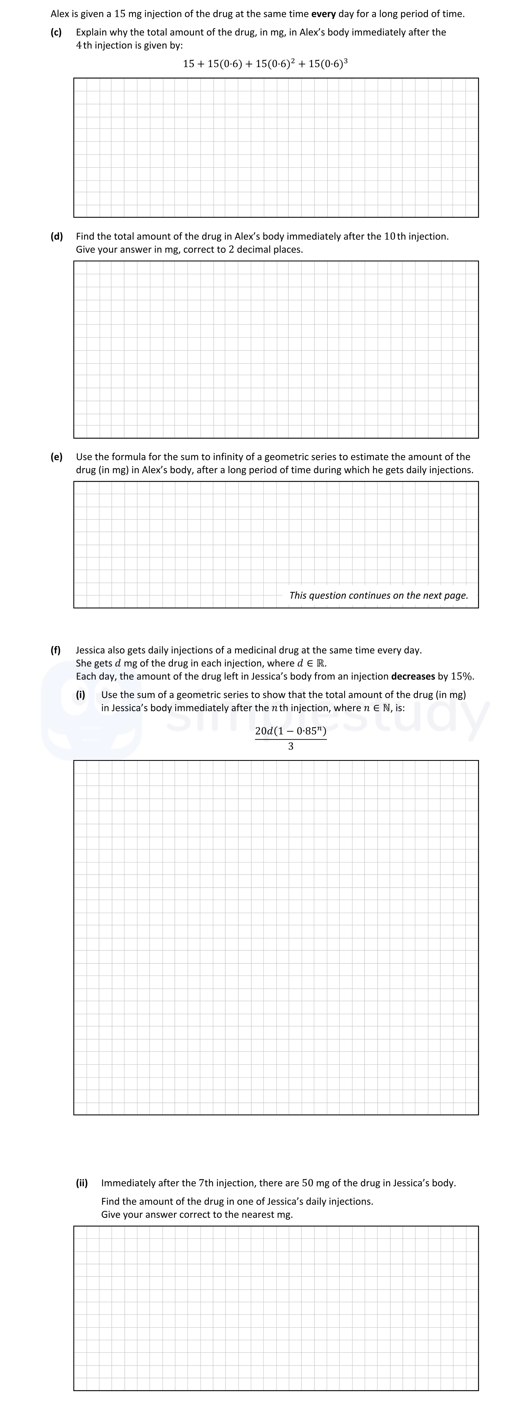Alex-is-given-a-15-mg-injection-of-the-drug-at-the-same-time-every-day-for-a-long-period-of-time-Leaving Cert Mathematics-Question 9-2022.png