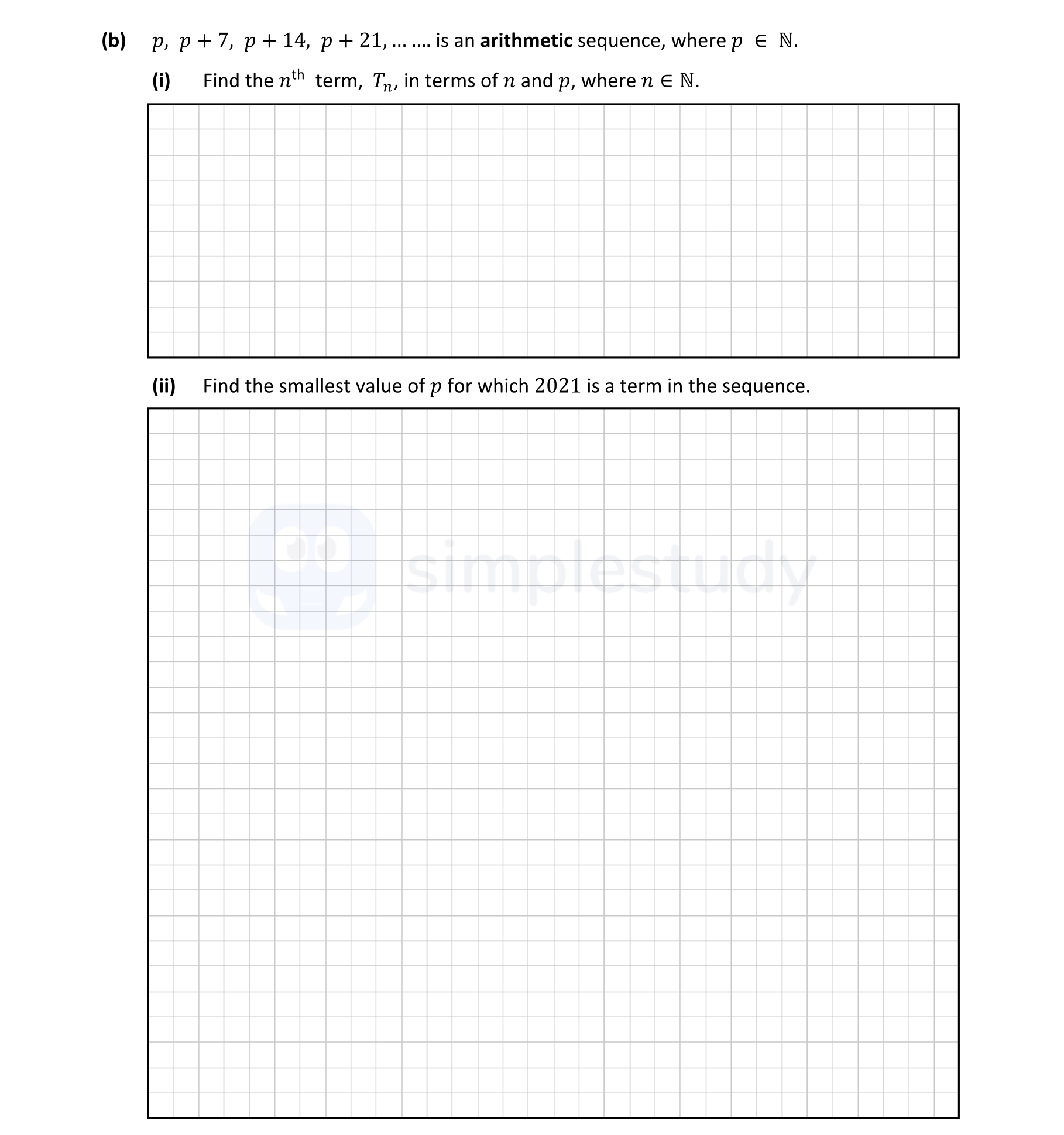 p,-p-+-7,-p-+-14,-p-+-21,-..-Leaving Cert Mathematics-Question (b)-2021.png
