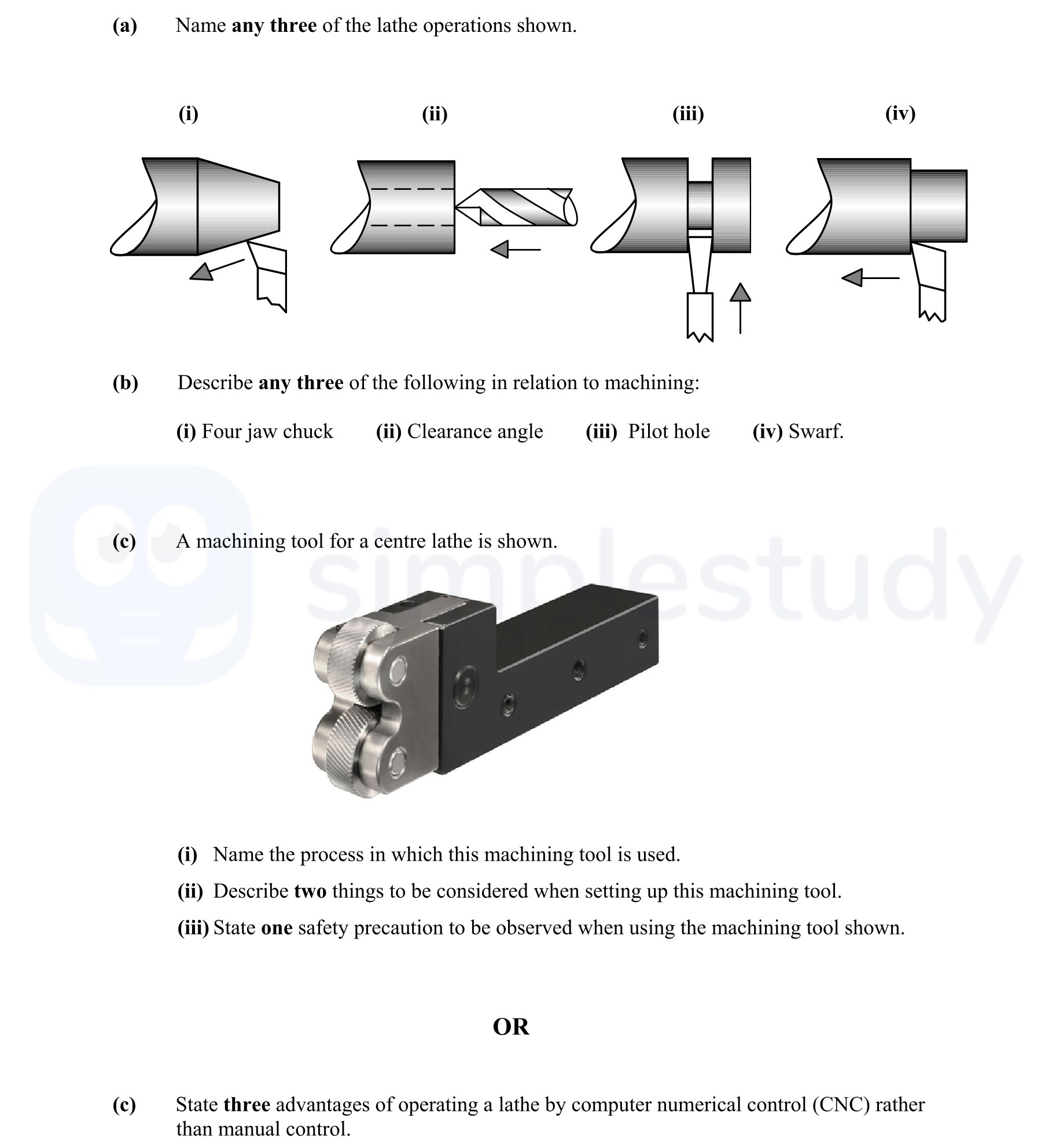 Name-any-three-of-the-lathe-operations-shown-Leaving Cert Engineering-Question Question 1-2016.png