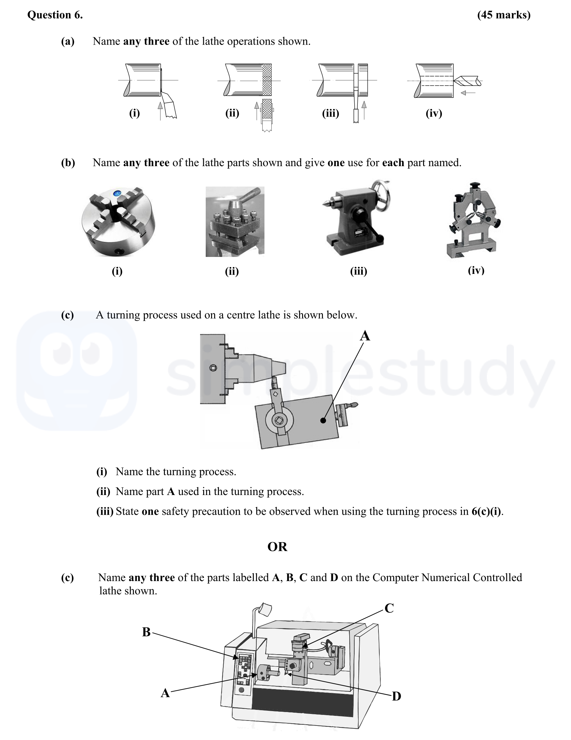 Name-any-three-of-the-lathe-operations-shown-Leaving Cert Engineering-Question 6-2013.png