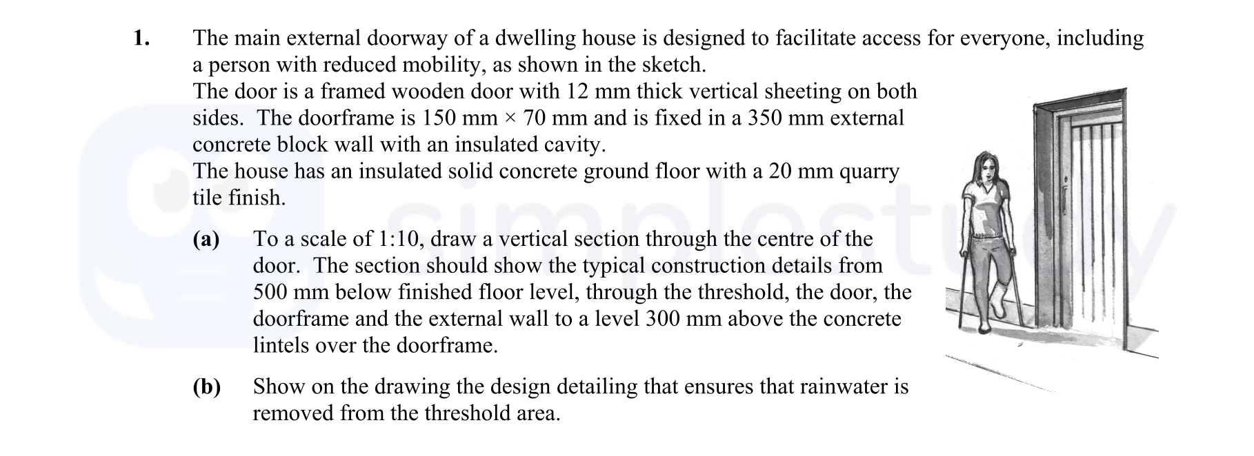 The-main-external-doorway-of-a-dwelling-house-is-designed-to-facilitate-access-for-everyone,-including-a-person-with-reduced-mobility,-as-shown-in-the-sketch-Leaving Cert Construction Studies-Question 1-2011.png