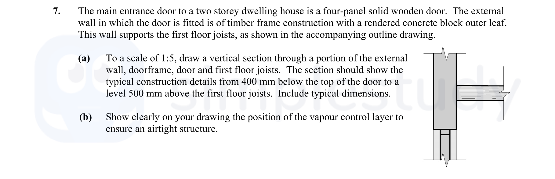 The-main-entrance-door-to-a-two-storey-dwelling-house-is-a-four-panel-solid-wooden-door-Leaving Cert Construction Studies-Question 7-2012.png