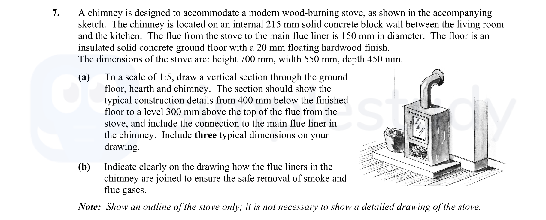 A-chimney-is-designed-to-accommodate-a-modern-wood-burning-stove,-as-shown-in-the-accompanying-sketch-Leaving Cert Construction Studies-Question 7-2013.png