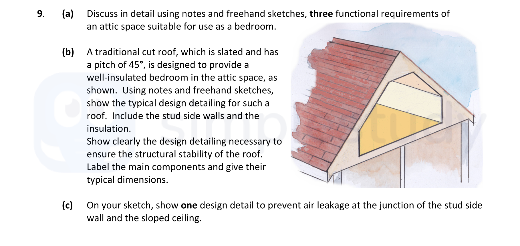 Discuss-in-detail-using-notes-and-freehand-sketches,-three-functional-requirements-of-an-attic-space-suitable-for-use-as-a-bedroom-Leaving Cert Construction Studies-Question 9-2018.png