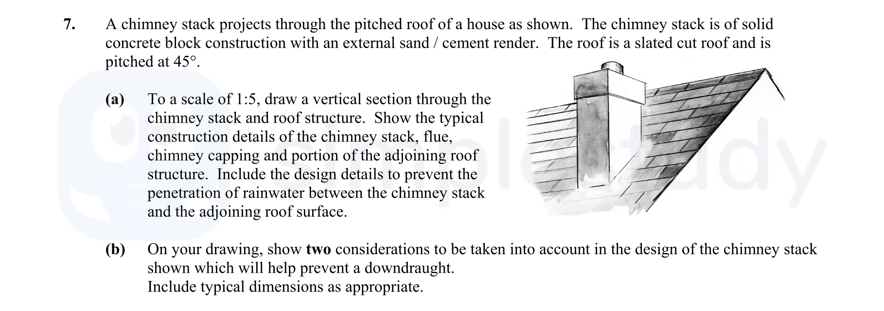 A-chimney-stack-projects-through-the-pitched-roof-of-a-house-as-shown-Leaving Cert Construction Studies-Question 7-2016.png