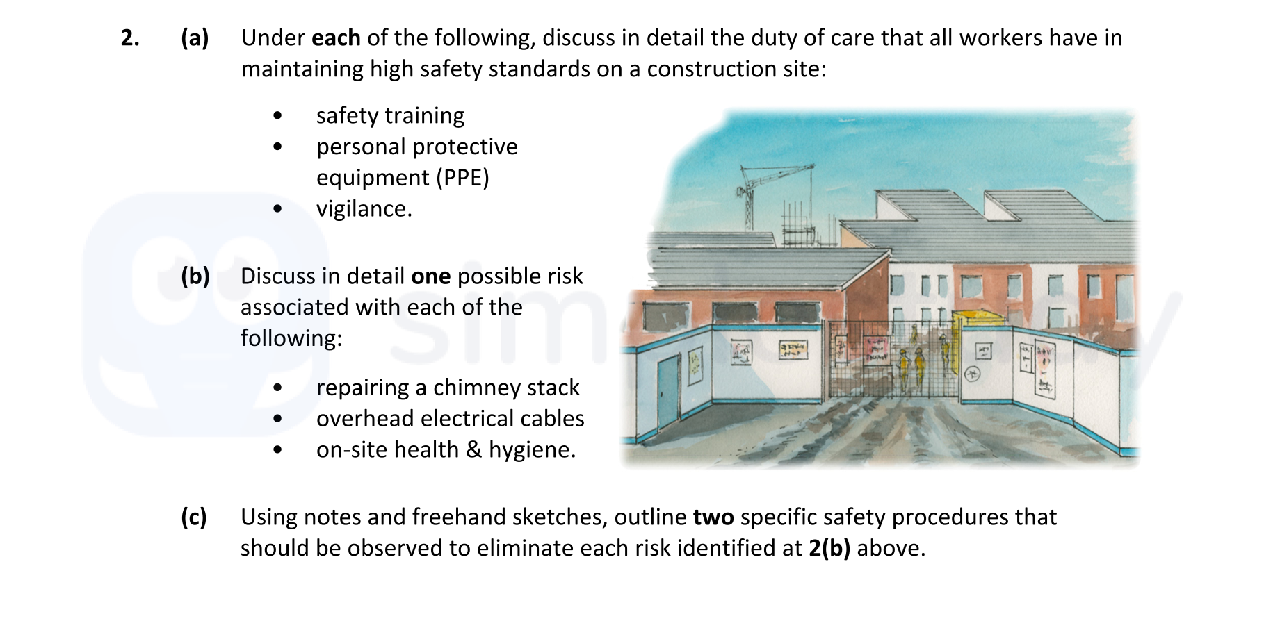 Under-each-of-the-following,-discuss-in-detail-the-duty-of-care-that-all-workers-have-in-maintaining-high-safety-standards-on-a-construction-site:----safety-training---personal-protective-equipment-(PPE)---vigilance-Leaving Cert Construction Studies-Question 2-2021.png