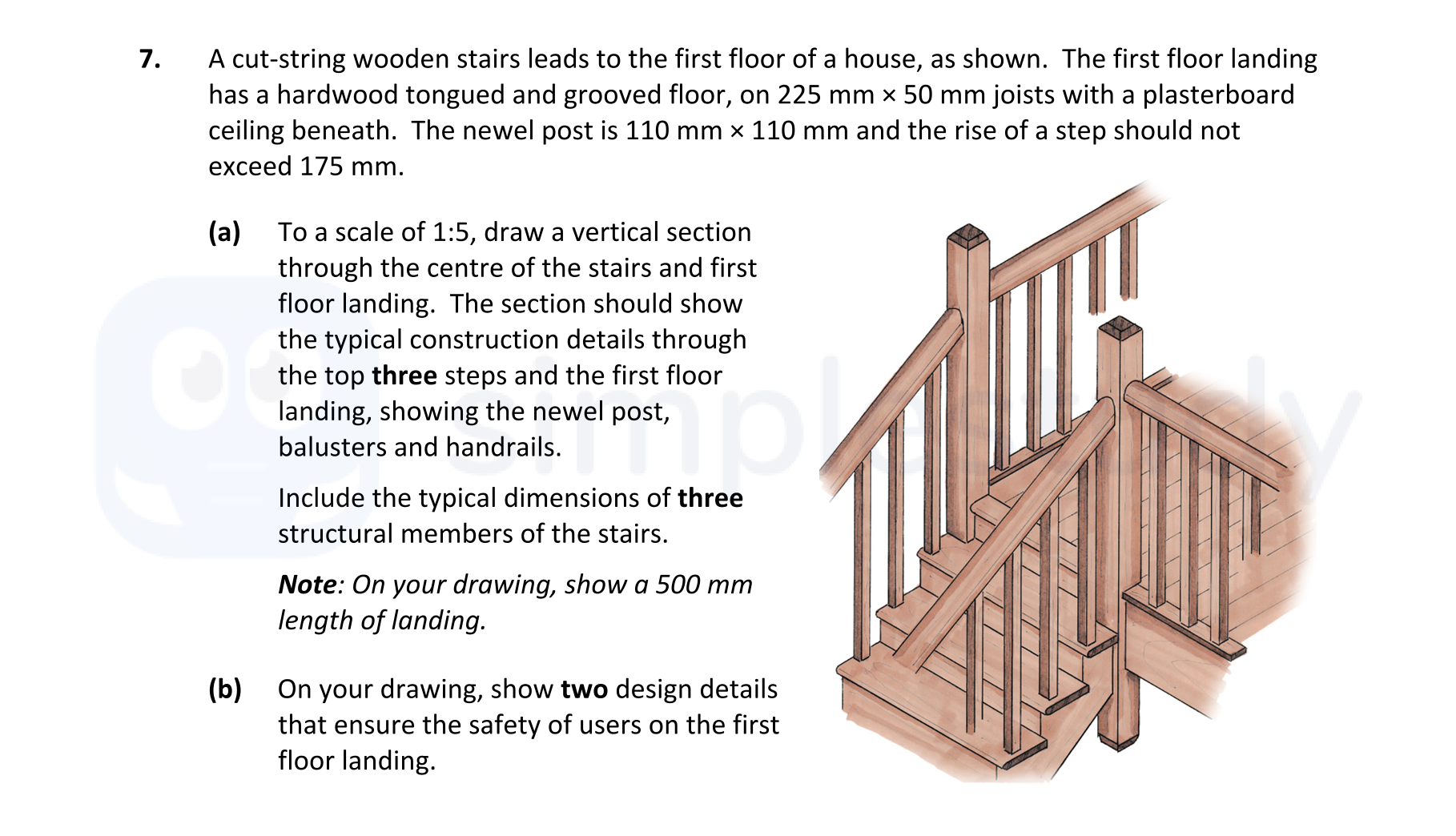 A-cut-string-wooden-stairs-leads-to-the-first-floor-of-a-house,-as-shown-Leaving Cert Construction Studies-Question 7-2022.png