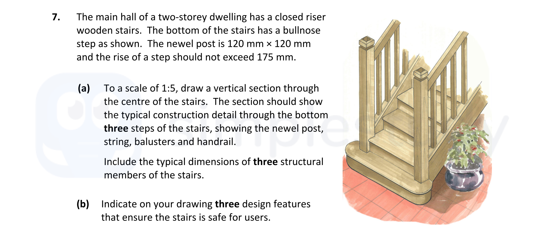 The-main-hall-of-a-two-storey-dwelling-has-a-closed-riser-wooden-stairs-Leaving Cert Construction Studies-Question 7-2019.png