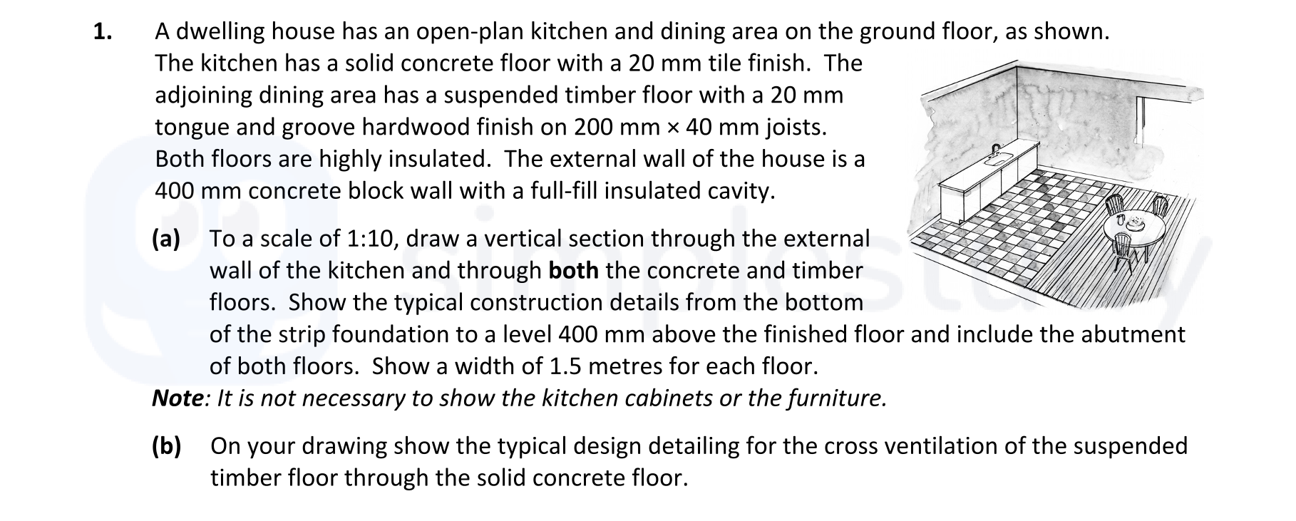 A-dwelling-house-has-an-open-plan-kitchen-and-dining-area-on-the-ground-floor,-as-shown-Leaving Cert Construction Studies-Question 1-2017.png