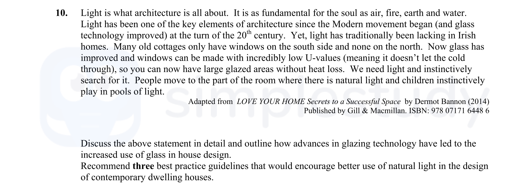 Light-is-what-architecture-is-all-about-Leaving Cert Construction Studies-Question 10-2015.png