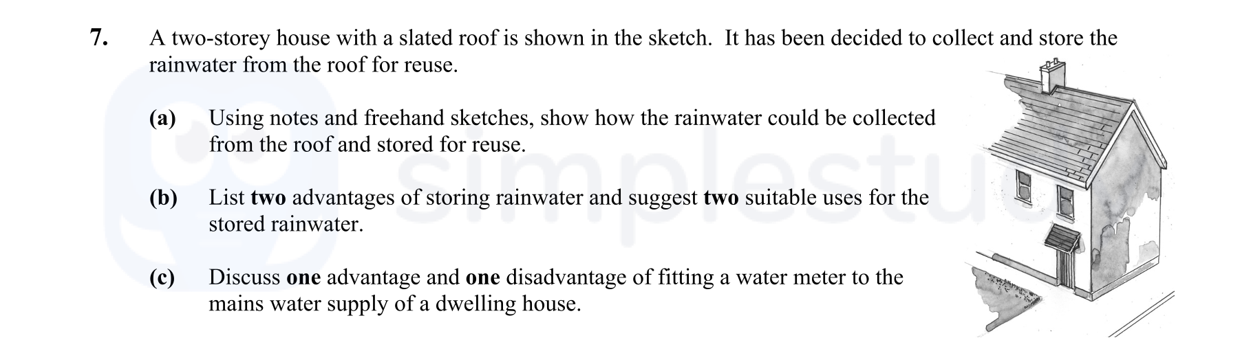 A-two-storey-house-with-a-slatted-roof-is-shown-in-the-sketch-Leaving Cert Construction Studies-Question 7-2014.png