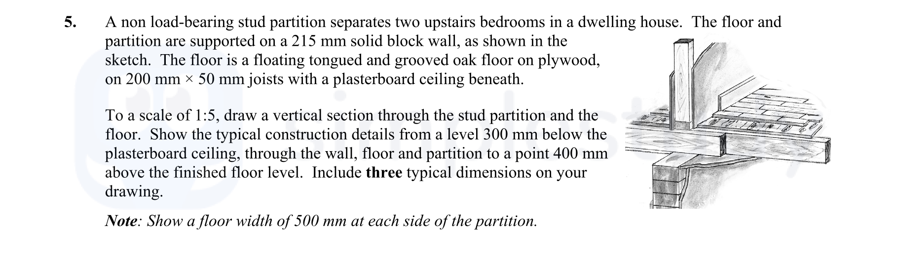 A-non-load-bearing-stud-partition-separates-two-upstairs-bedrooms-in-a-dwelling-house-Leaving Cert Construction Studies-Question 5-2013.png