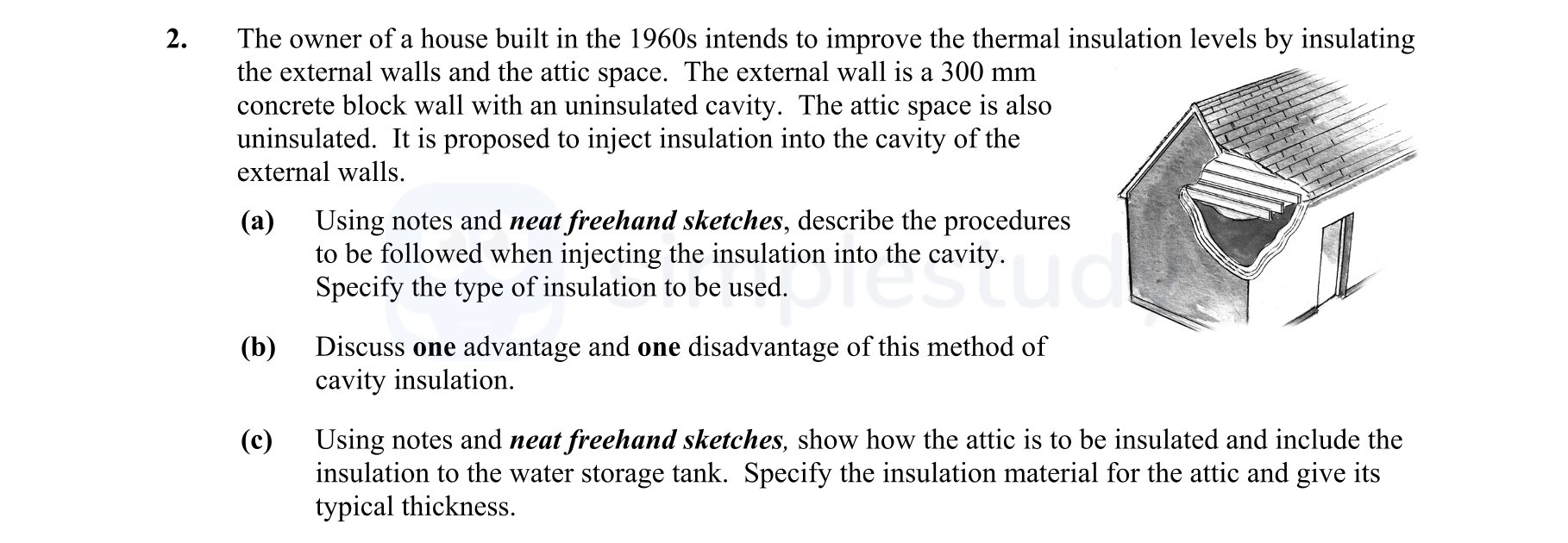 The-owner-of-a-house-built-in-the-1960s-intends-to-improve-the-thermal-insulation-levels-by-insulating-the-external-walls-and-the-attic-space-Leaving Cert Construction Studies-Question 2-2010.png