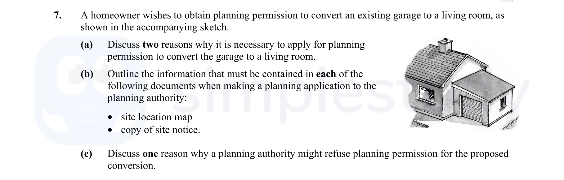 A-homeowner-wishes-to-obtain-planning-permission-to-convert-an-existing-garage-to-a-living-room,-as-shown-in-the-accompanying-sketch-Leaving Cert Construction Studies-Question 7-2012.png