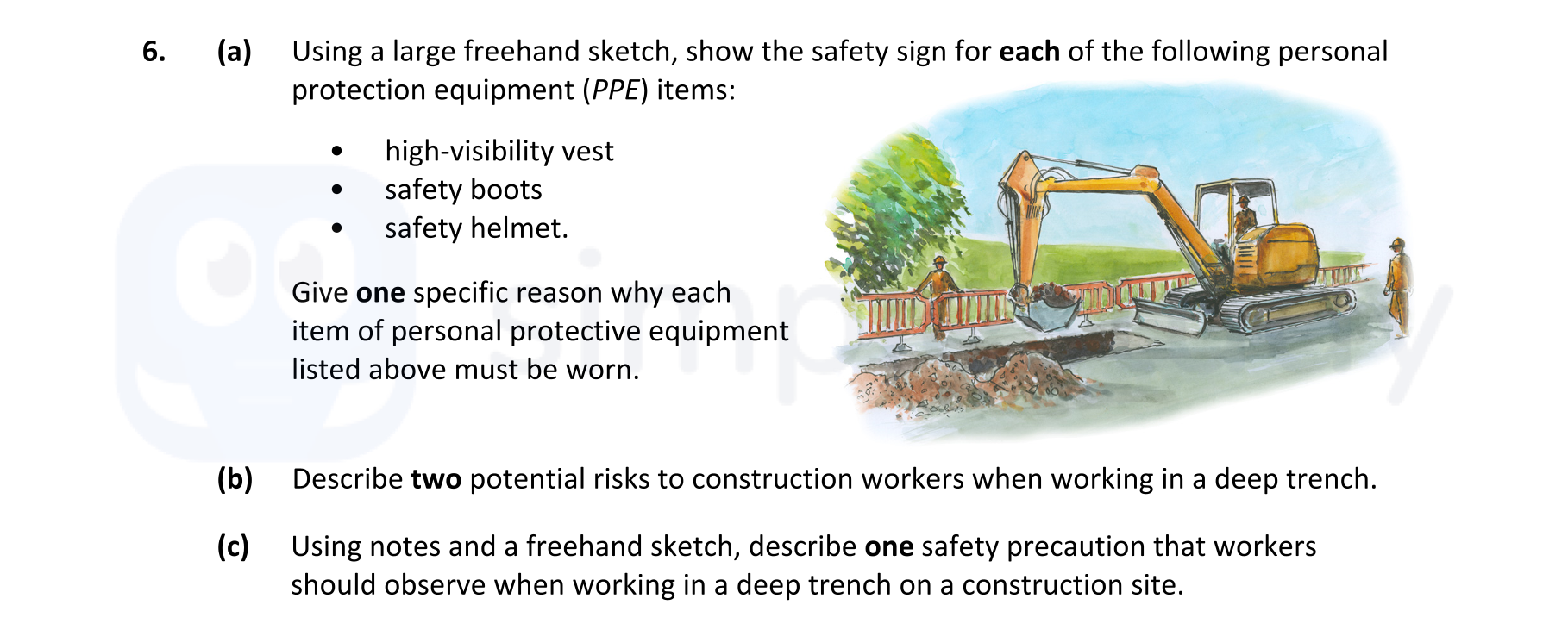 6.-(a)-Using-a-large-freehand-sketch,-show-the-safety-sign-for-each-of-the-following-personal-protection-equipment-(PPE)-items:----high-visibility-vest---safety-boots---safety-helmet-Leaving Cert Construction Studies-Question 6-2021.png