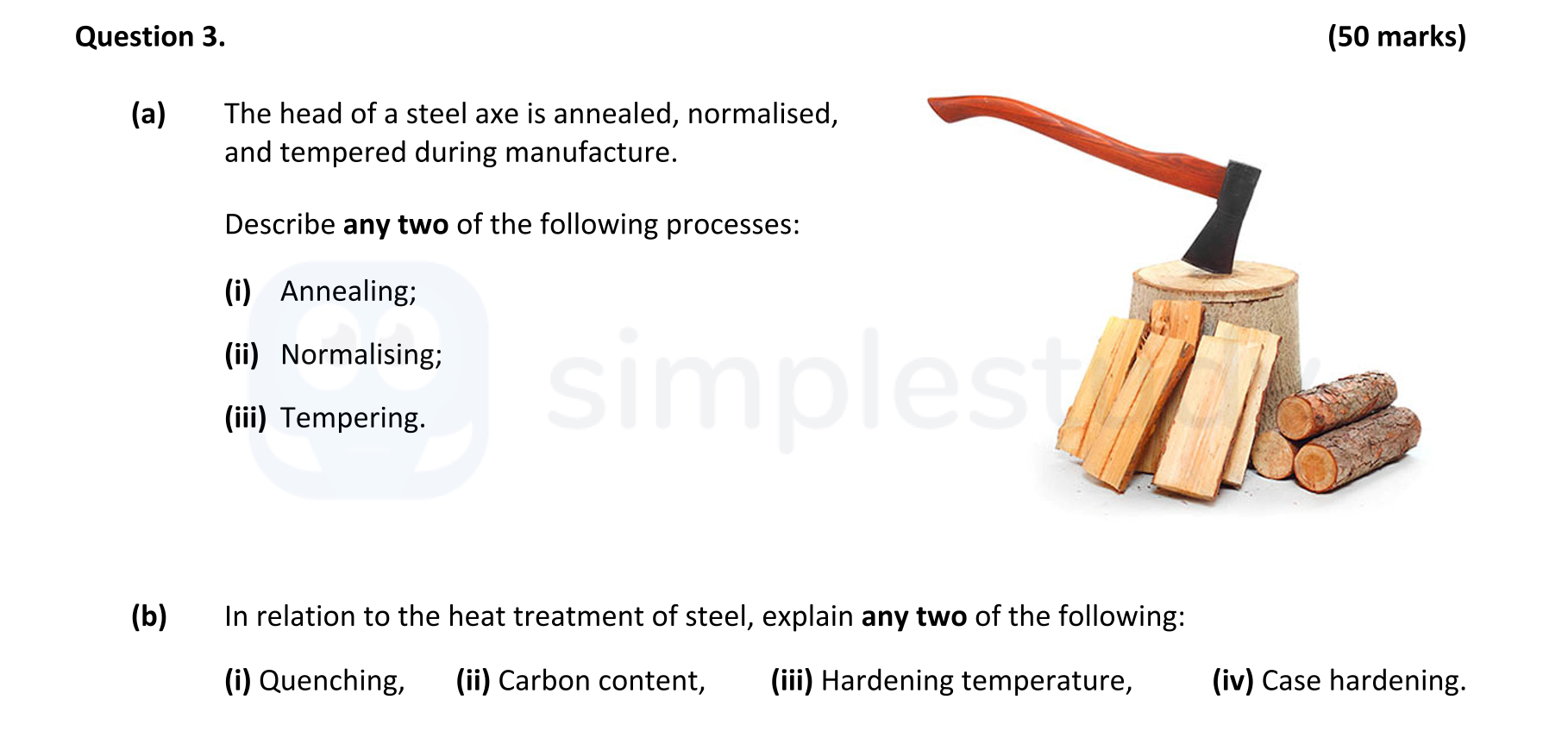 The-head-of-a-steel-axe-is-annealed,-normalised,-and-tempered-during-manufacture-Leaving Cert Engineering-Question 3-2022.png