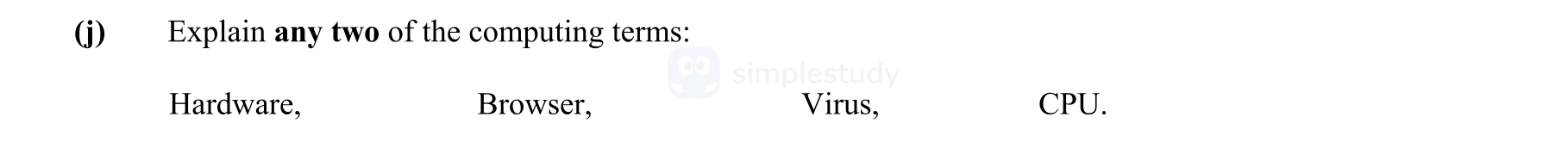 Explain-any-two-of-the-computing-terms:-Hardware,-Browser,-Viruses,-CPU.-Leaving Cert Engineering-Question i-2009.png