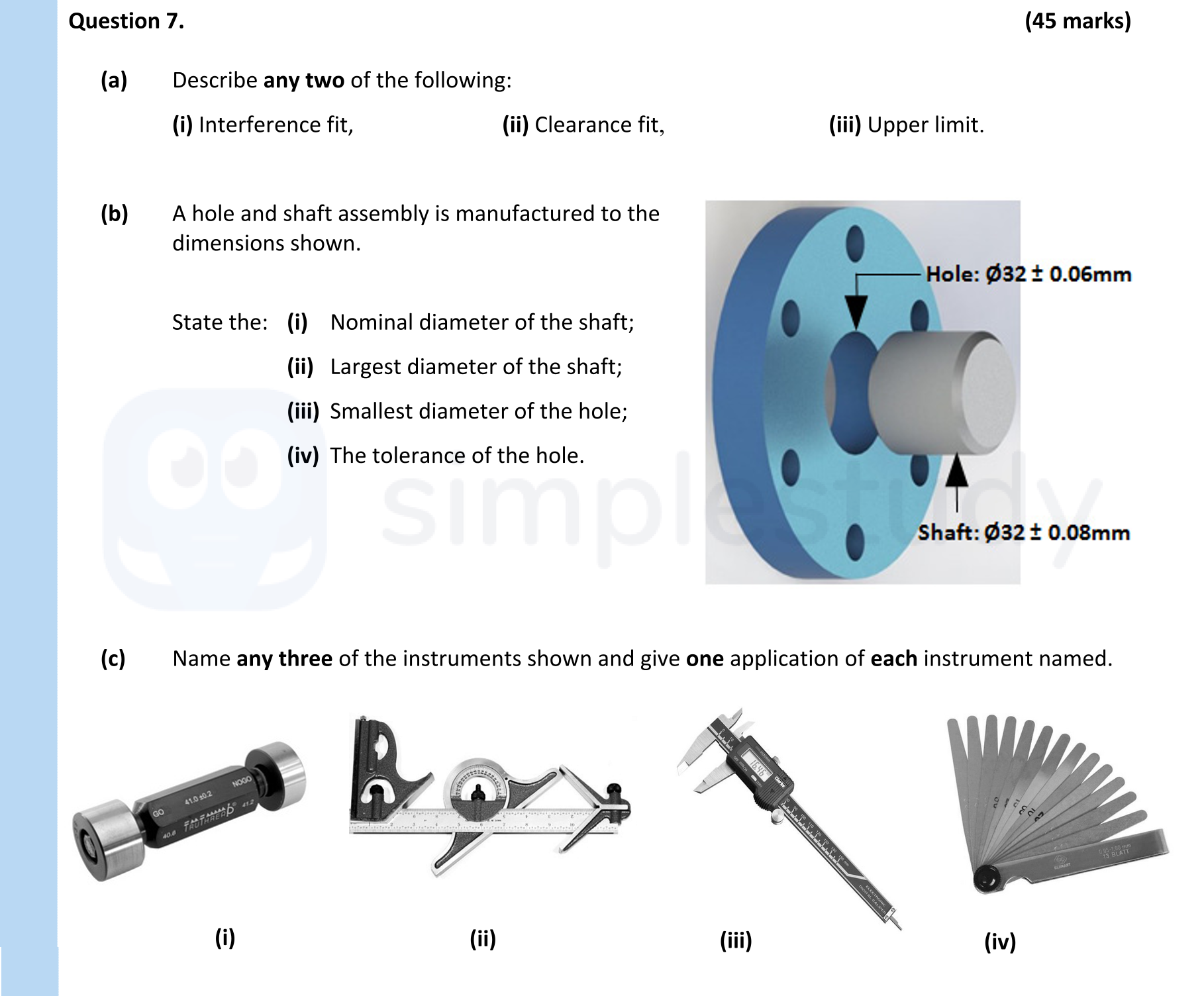 7.-(a)-Describe-any-two-of-the-following:--(i)-Interference-fit,--(ii)-Clearance-fit,--(iii)-Upper-limit-Leaving Cert Engineering-Question 7-2019.png
