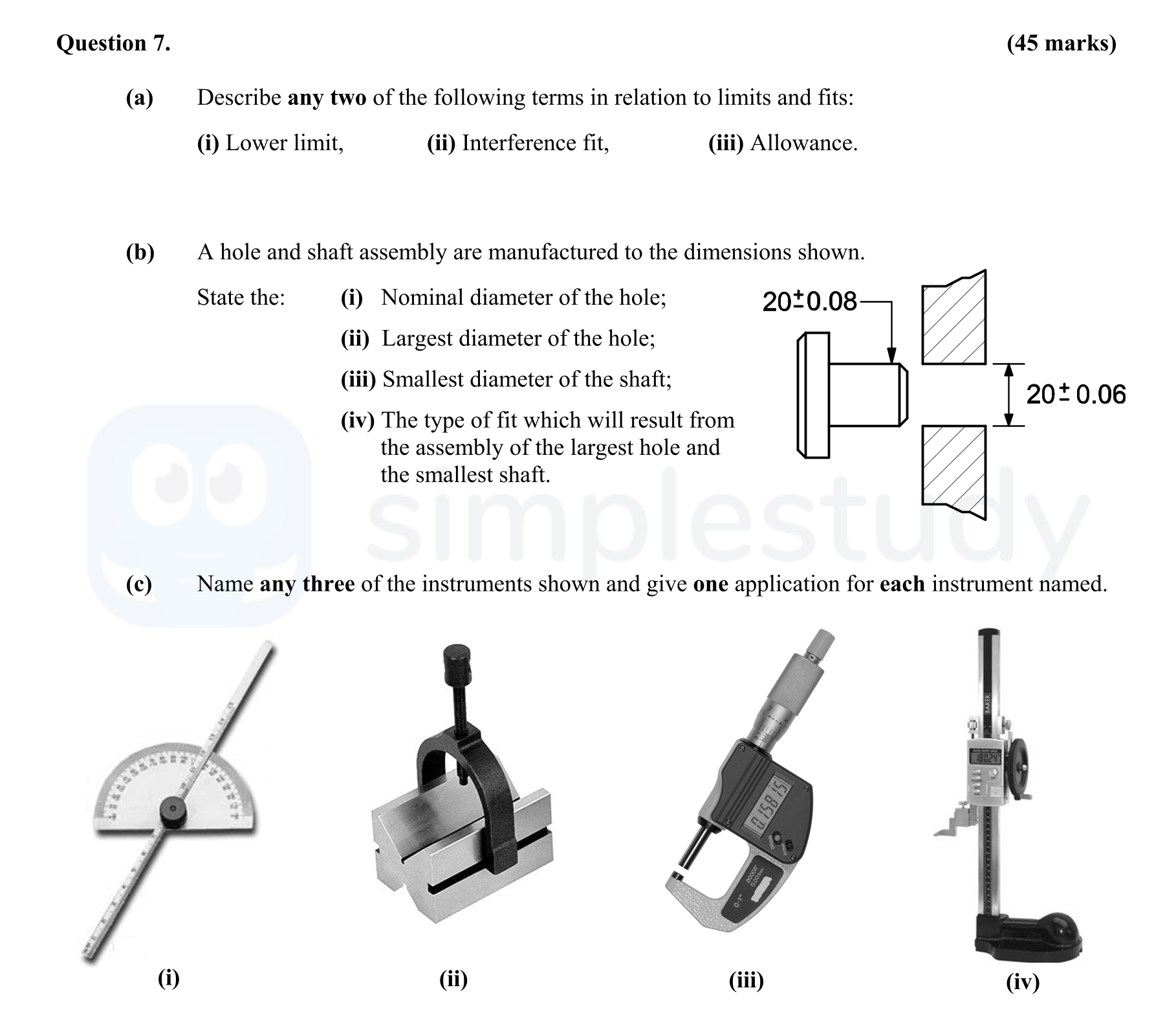 Describe-any-two-of-the-following-terms-in-relation-to-limits-and-fits:-(i)-Lower-limit,-(ii)-Interference-fit,-(iii)-Allowance-Leaving Cert Engineering-Question 7-2015.png