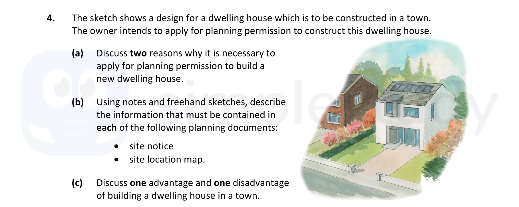 The-sketch-shows-a-design-for-a-dwelling-house-which-is-to-be-constructed-in-a-town-Leaving Cert Construction Studies-Question 4-2021.png
